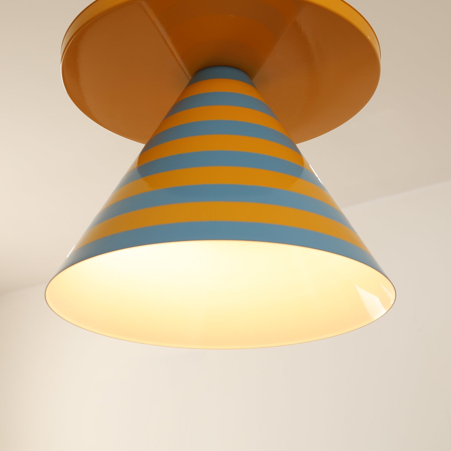 Riva Pendant Lamp Striped Conical Playful Vibrant - Letslighting
