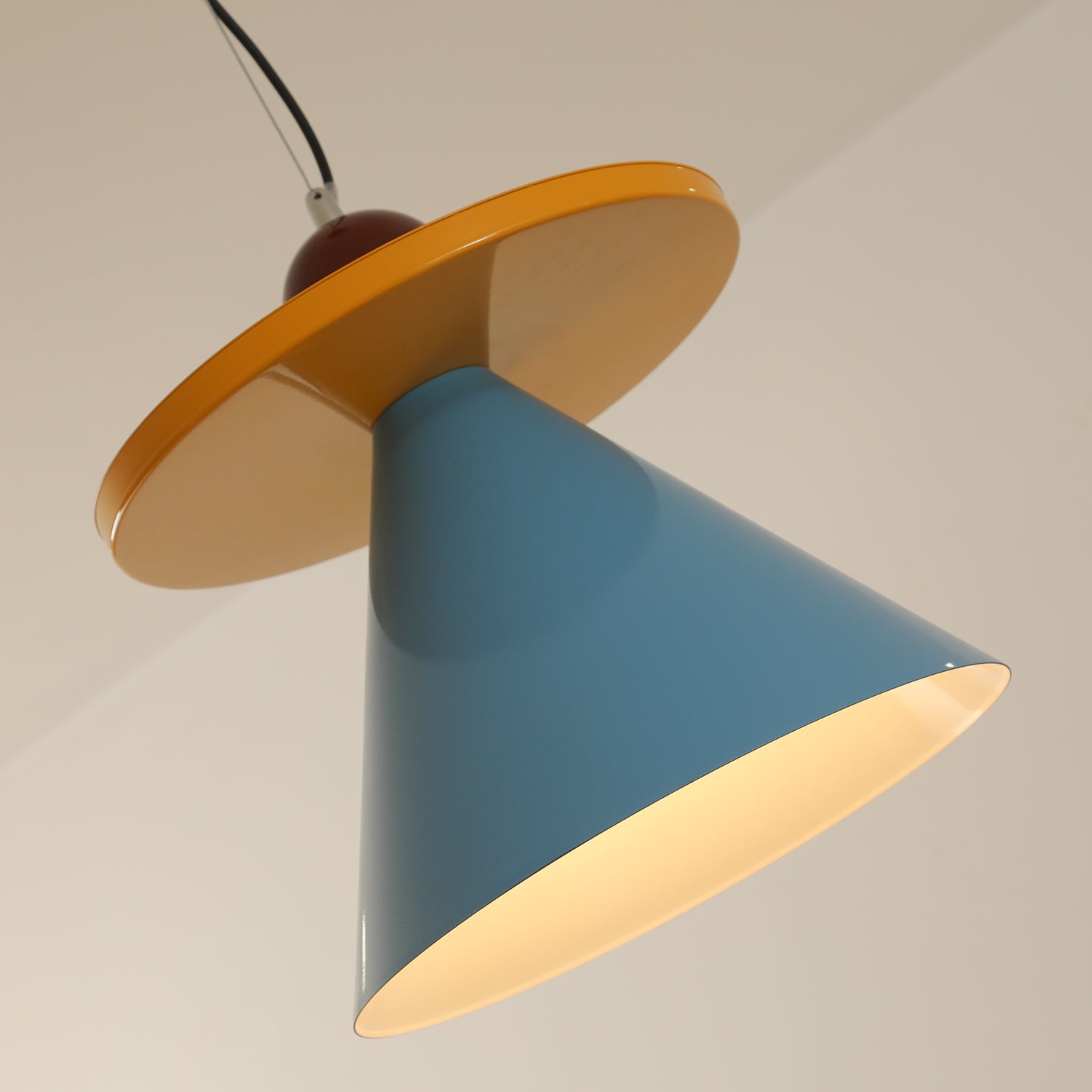 Riva Pendant Lamp Striped Conical Playful Vibrant - Letslighting