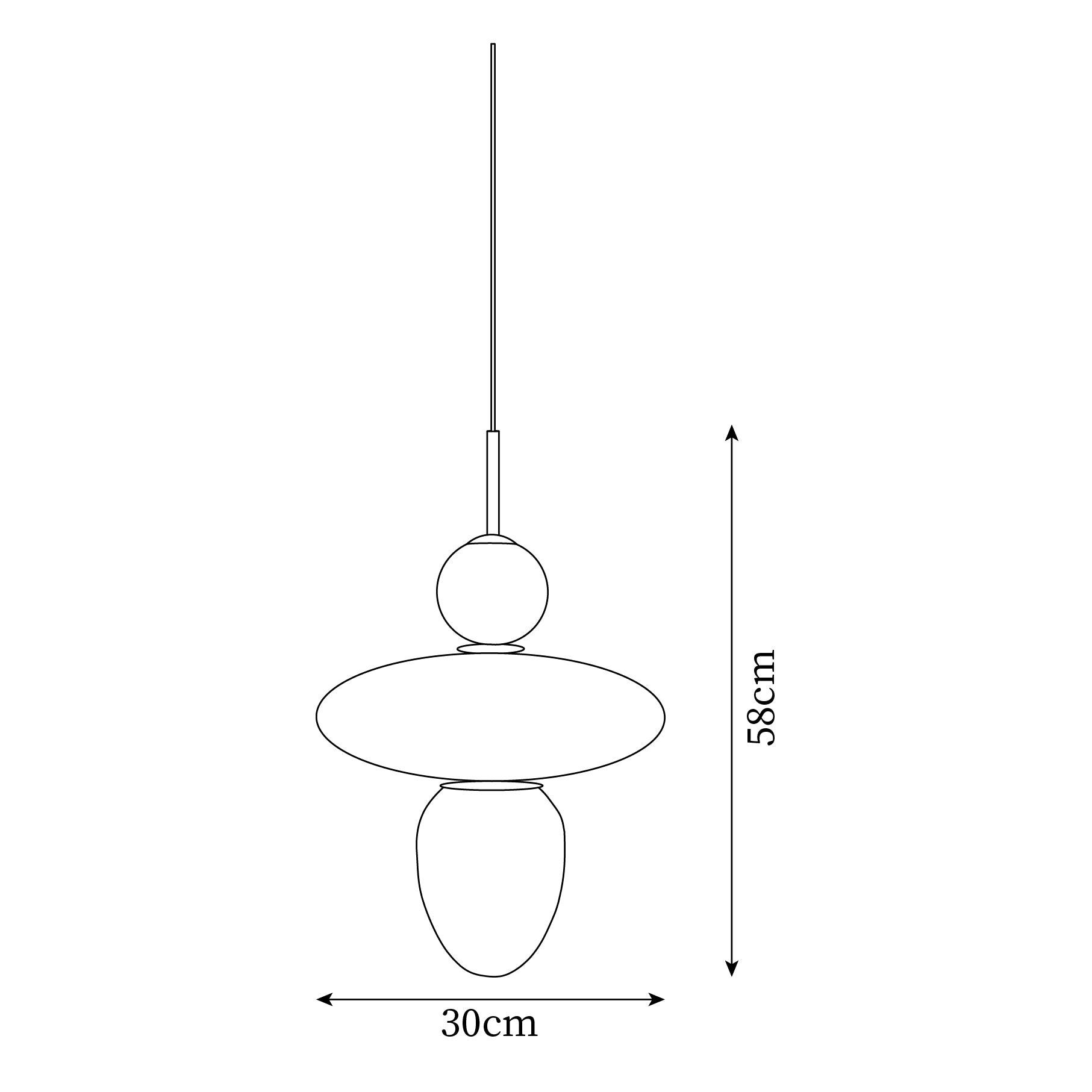 Orbelin Glass and Brass Pendant Lamp - Letslighting