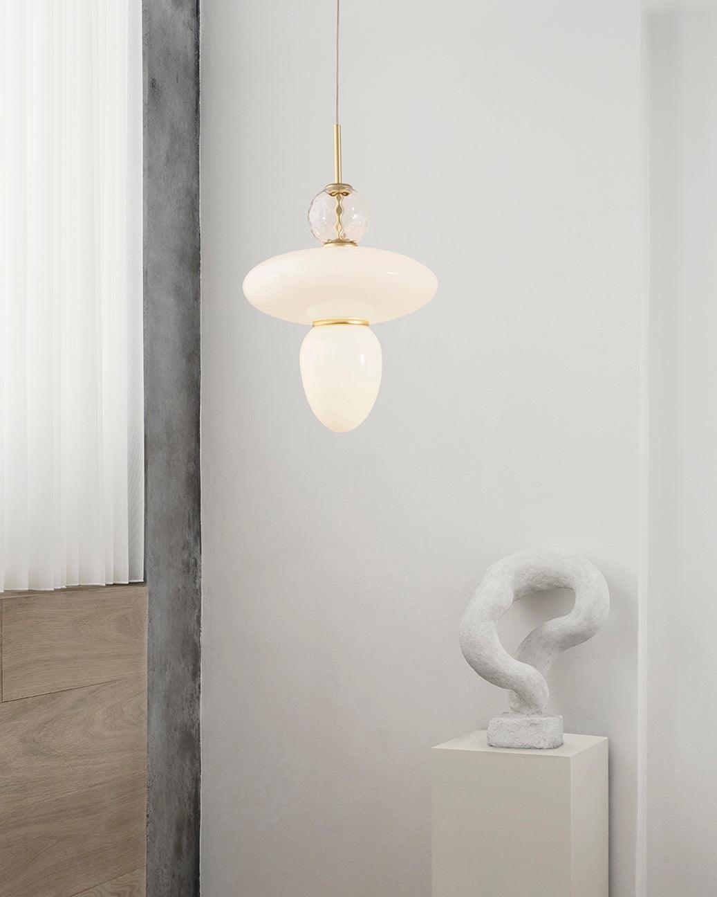 Orbelin Glass and Brass Pendant Lamp - Letslighting