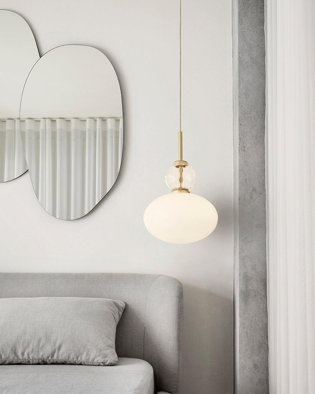 Orbelin Glass and Brass Pendant Lamp - Letslighting