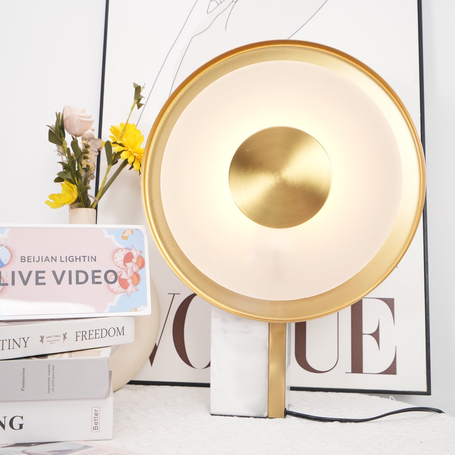 Tessain Marble Minimalist Table Lamp - Letslighting