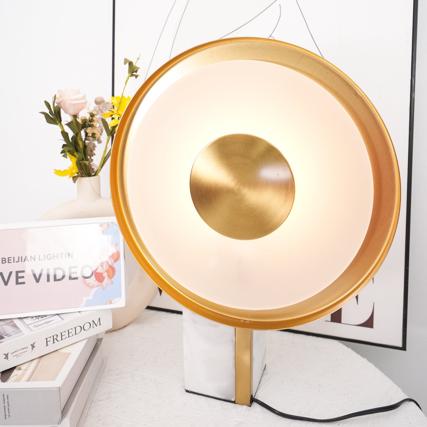 Tessain Marble Minimalist Table Lamp - Letslighting