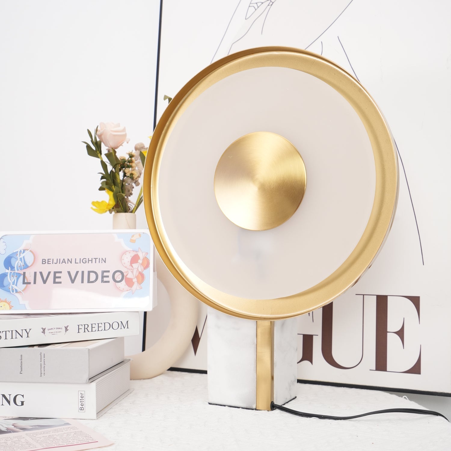 Tessain Marble Minimalist Table Lamp - Letslighting