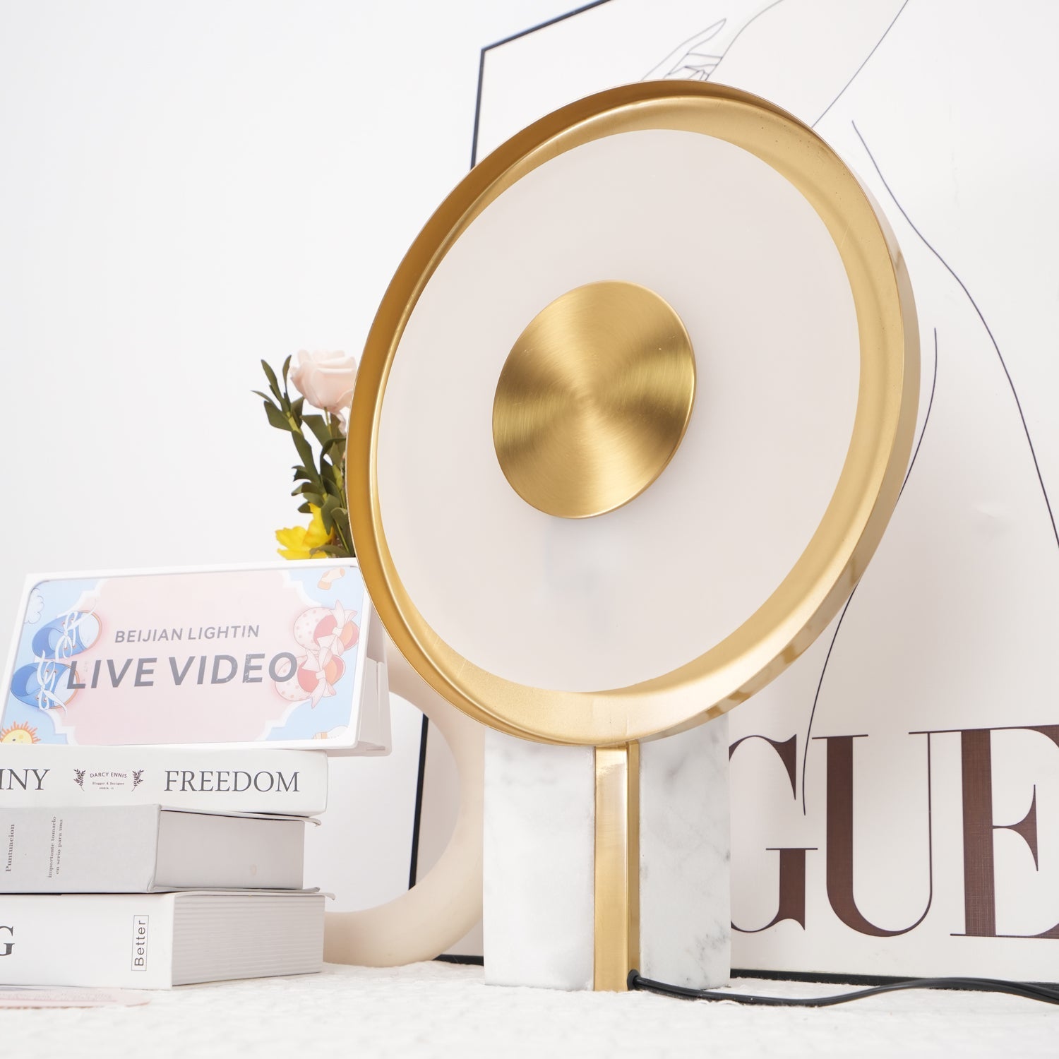 Tessain Marble Minimalist Table Lamp - Letslighting