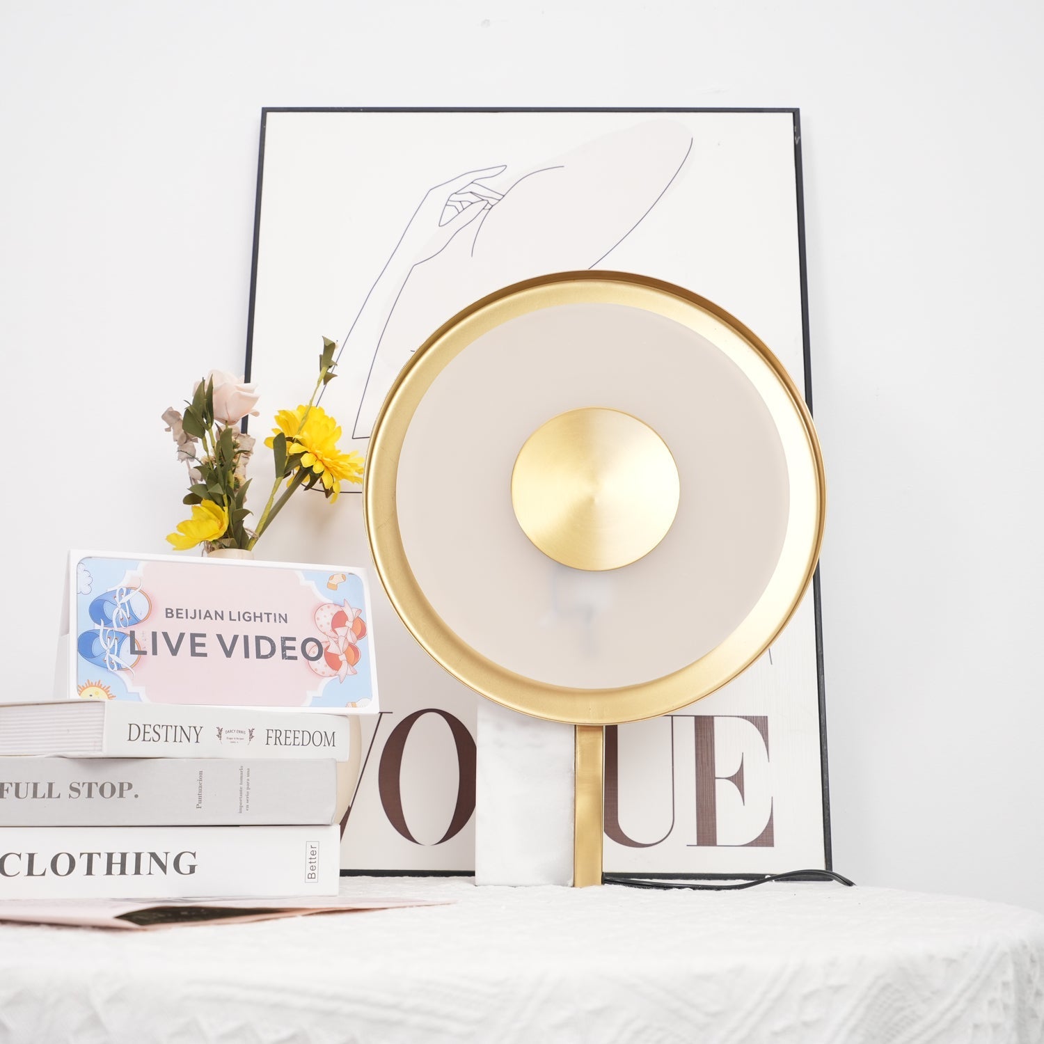 Tessain Marble Minimalist Table Lamp - Letslighting