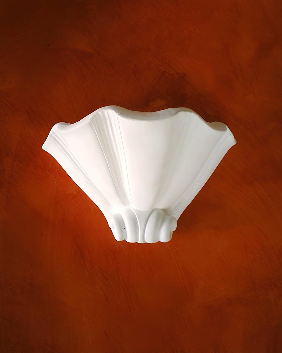 Ysola White Plaster Shell Wall Lamp - Letslighting