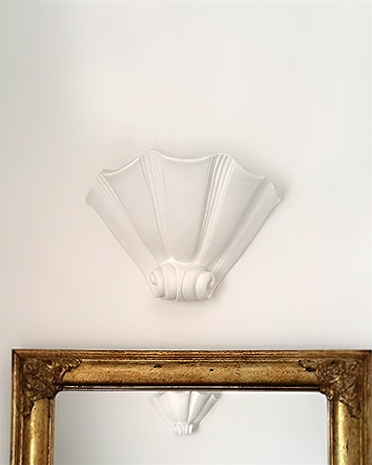 Ysola White Plaster Shell Wall Lamp - Letslighting