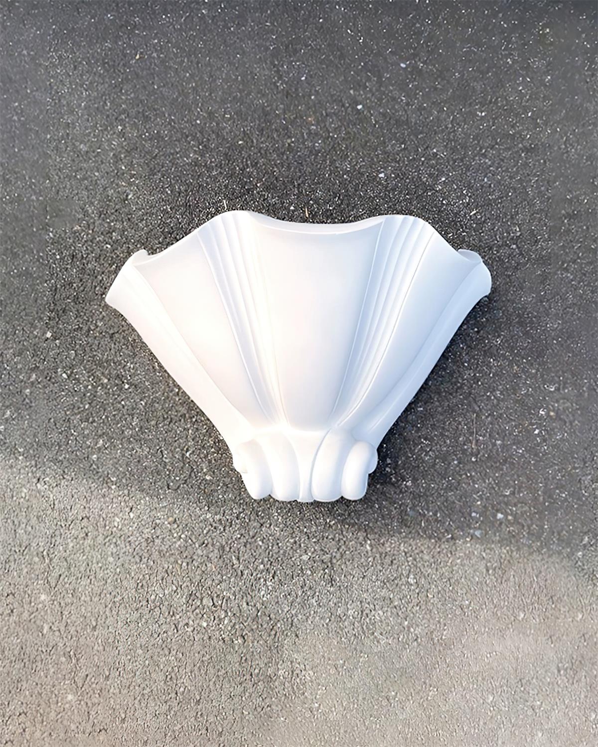 Ysola White Plaster Shell Wall Lamp - Letslighting