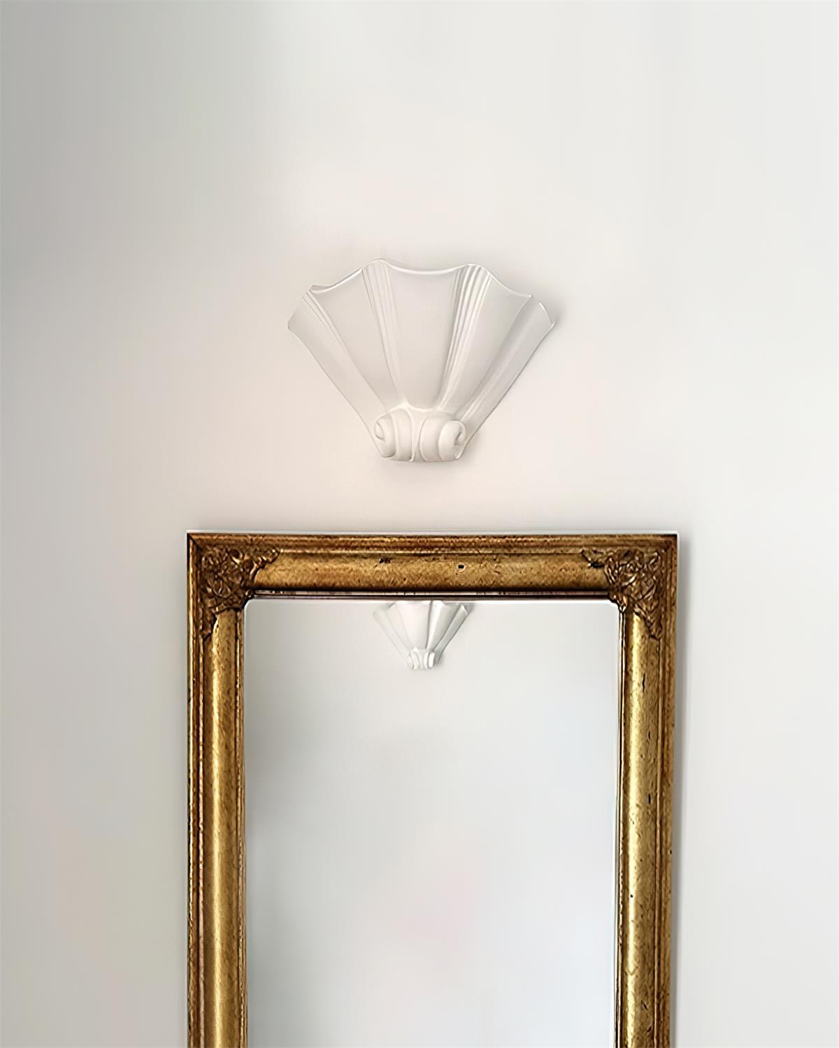 Ysola White Plaster Shell Wall Lamp - Letslighting