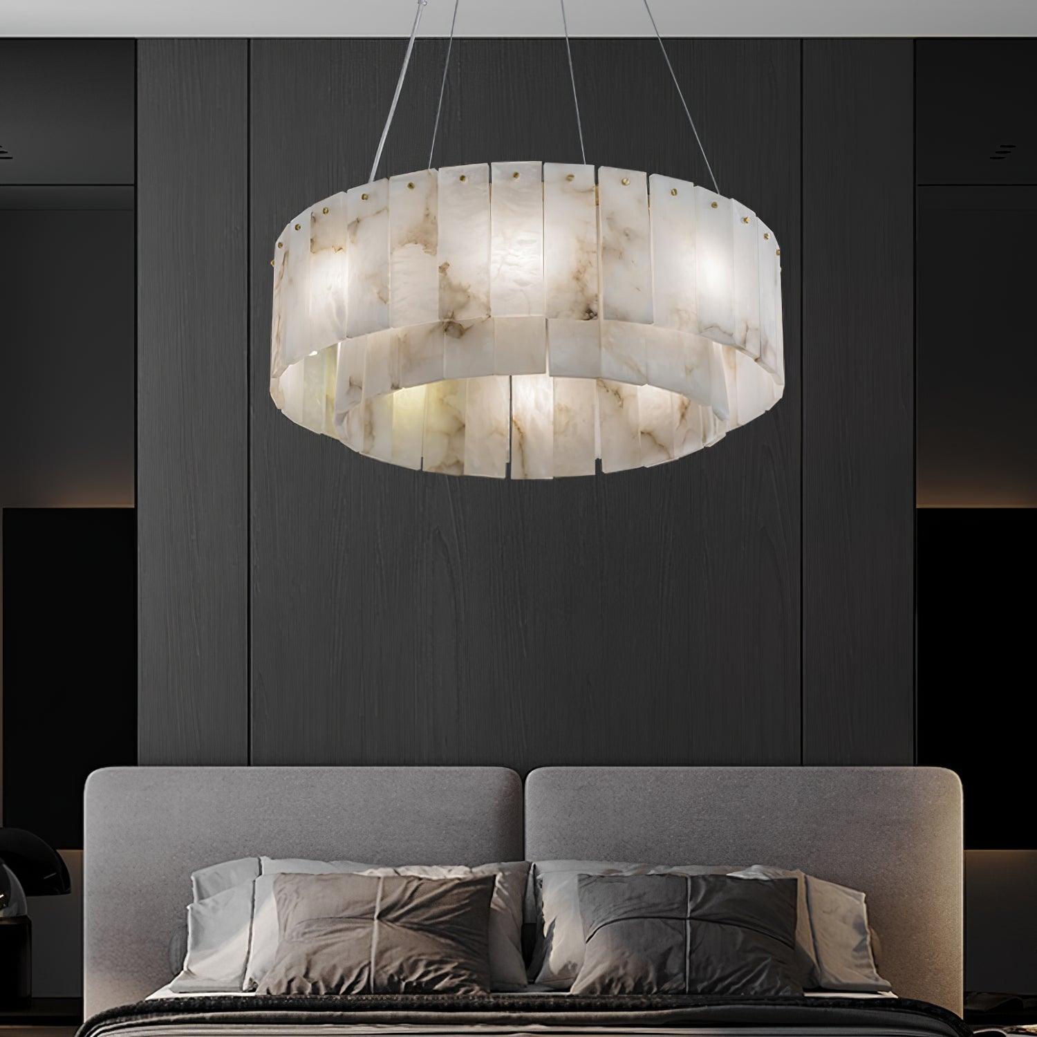 Zelaean Alabaster Round Pendant Light - Letslighting