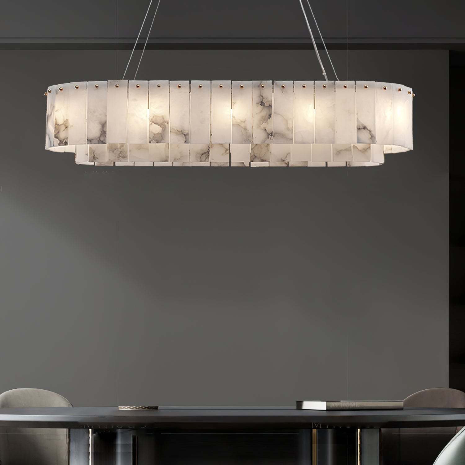 Zelaean Alabaster Round Pendant Light - Letslighting