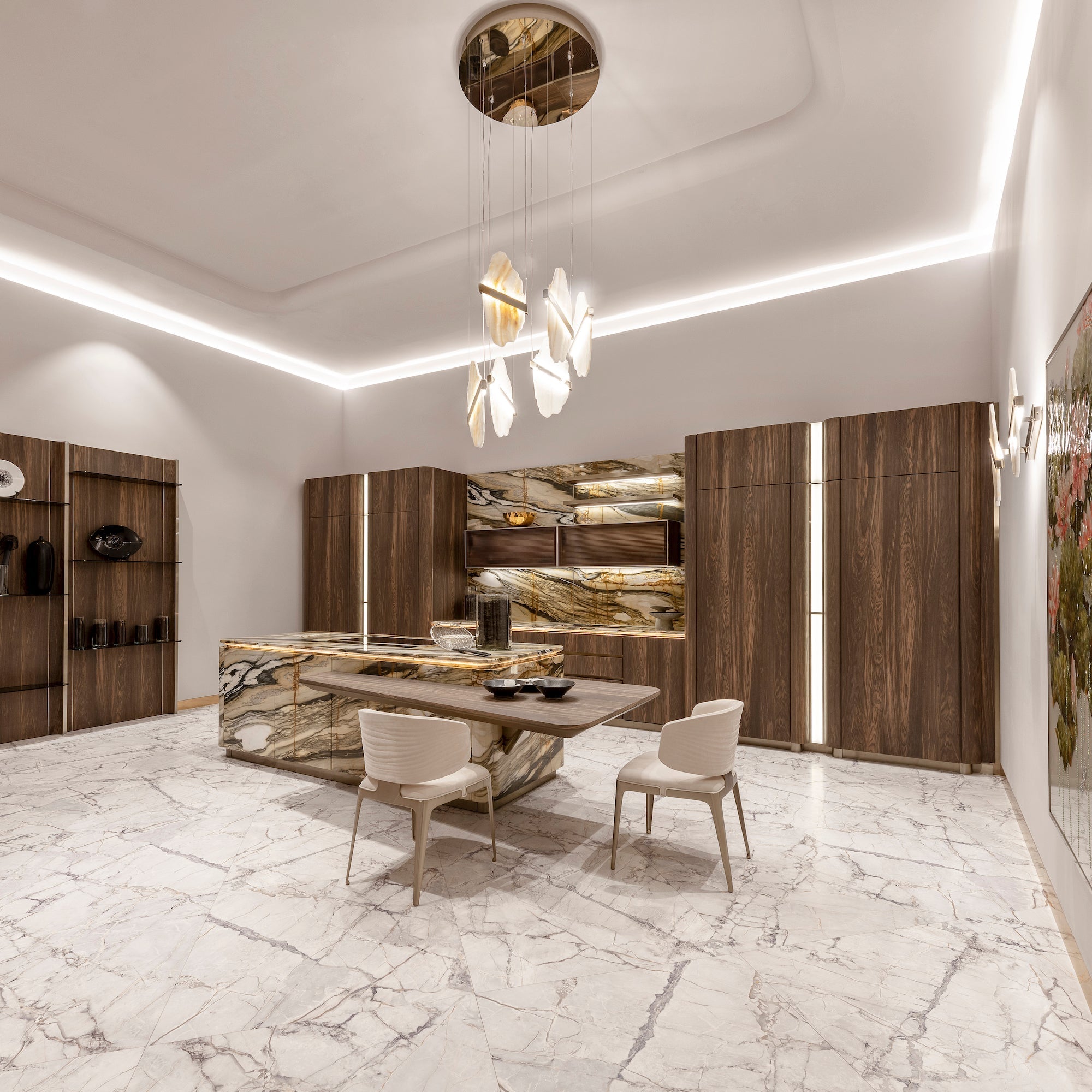 Ollorus Irregular Alabaster Chandelier - Letslighting