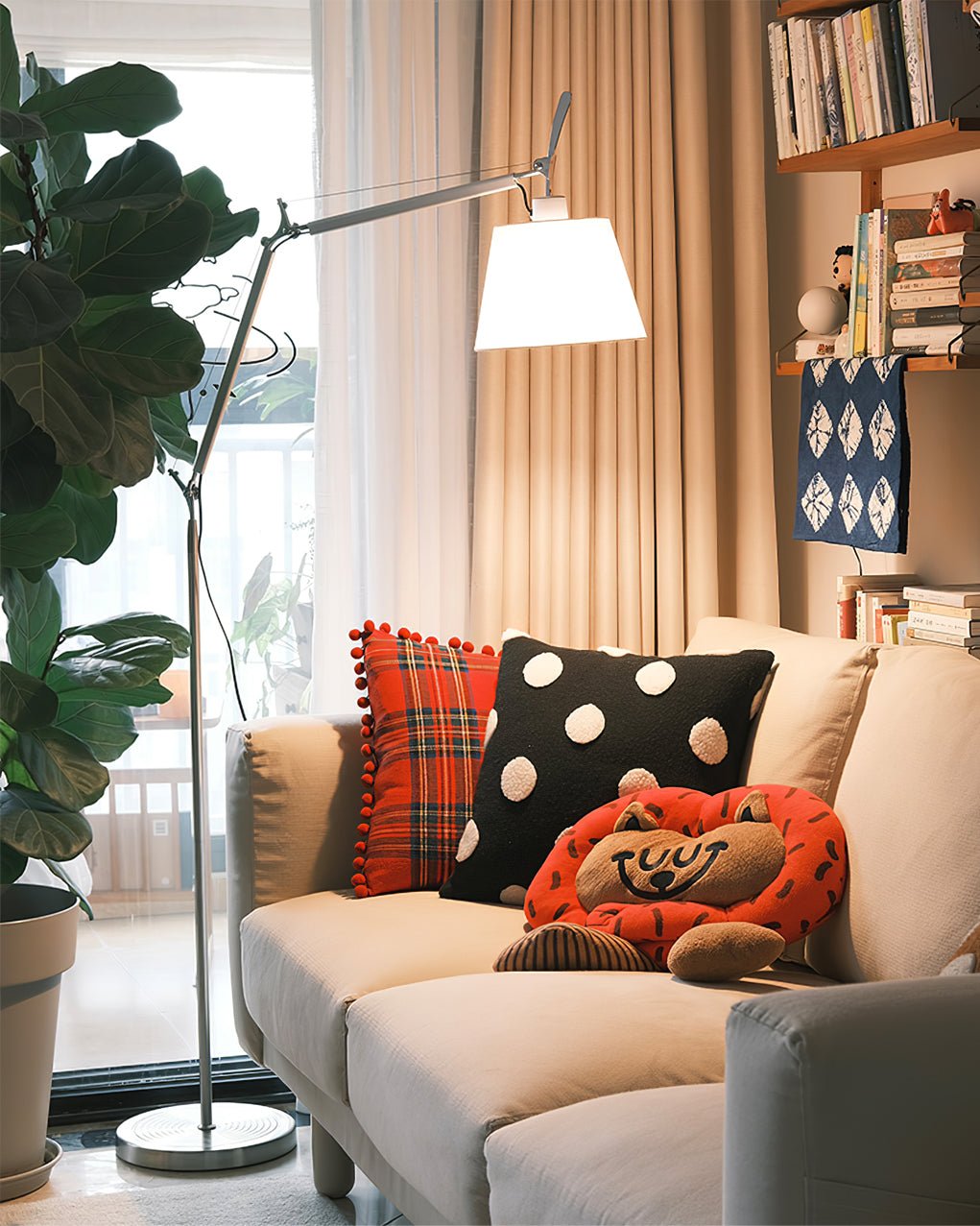 Ciroce Fabric Industrial Floor Lamp - Letslighting