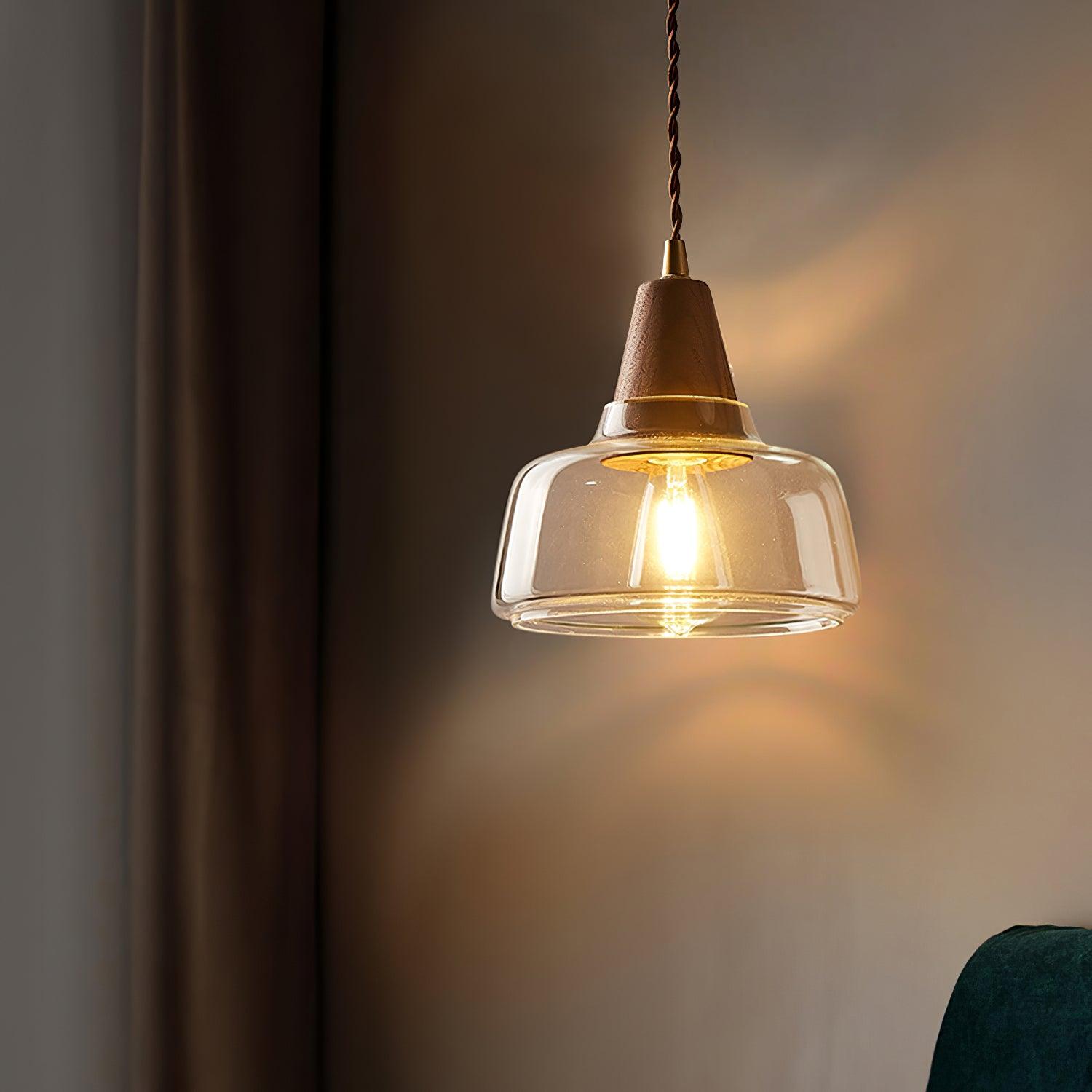 Valentina Plug In Wall Lamp Brass Glass