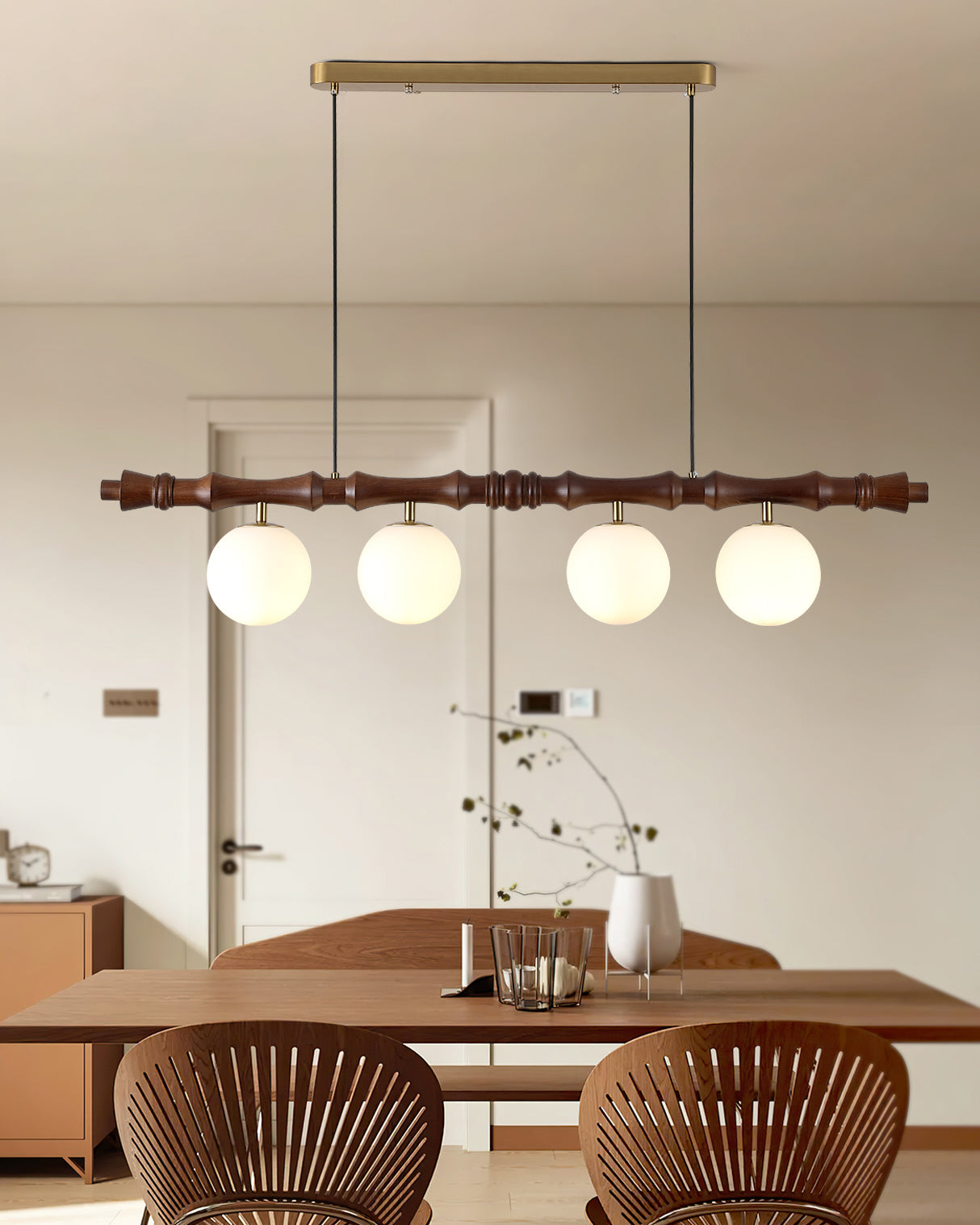 Bivio Wooden Pendant Light - Letslighting