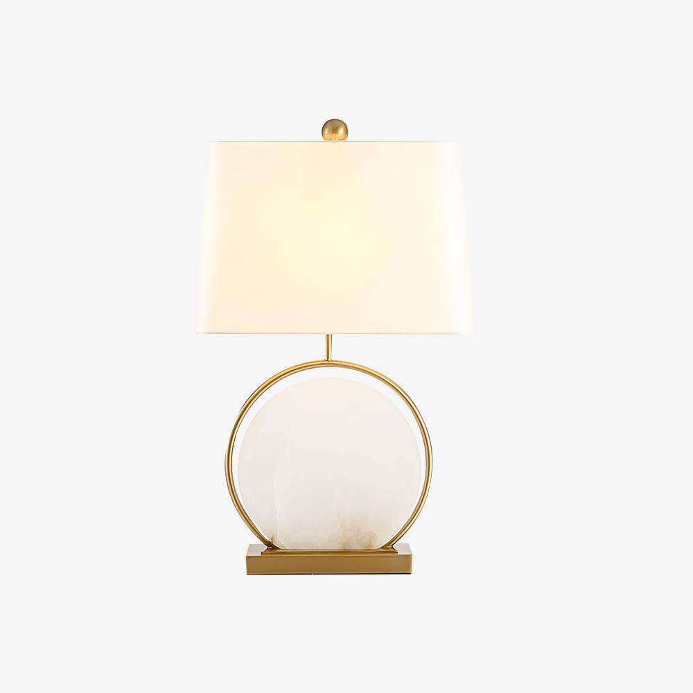 Cirilina Ring Base Alabaster Table Lamp - Letslighting