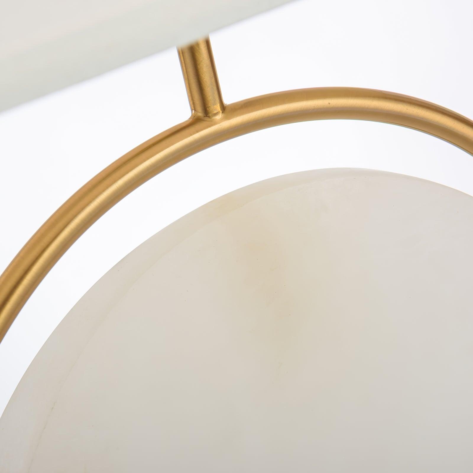 Cirilina Ring Base Alabaster Table Lamp - Letslighting