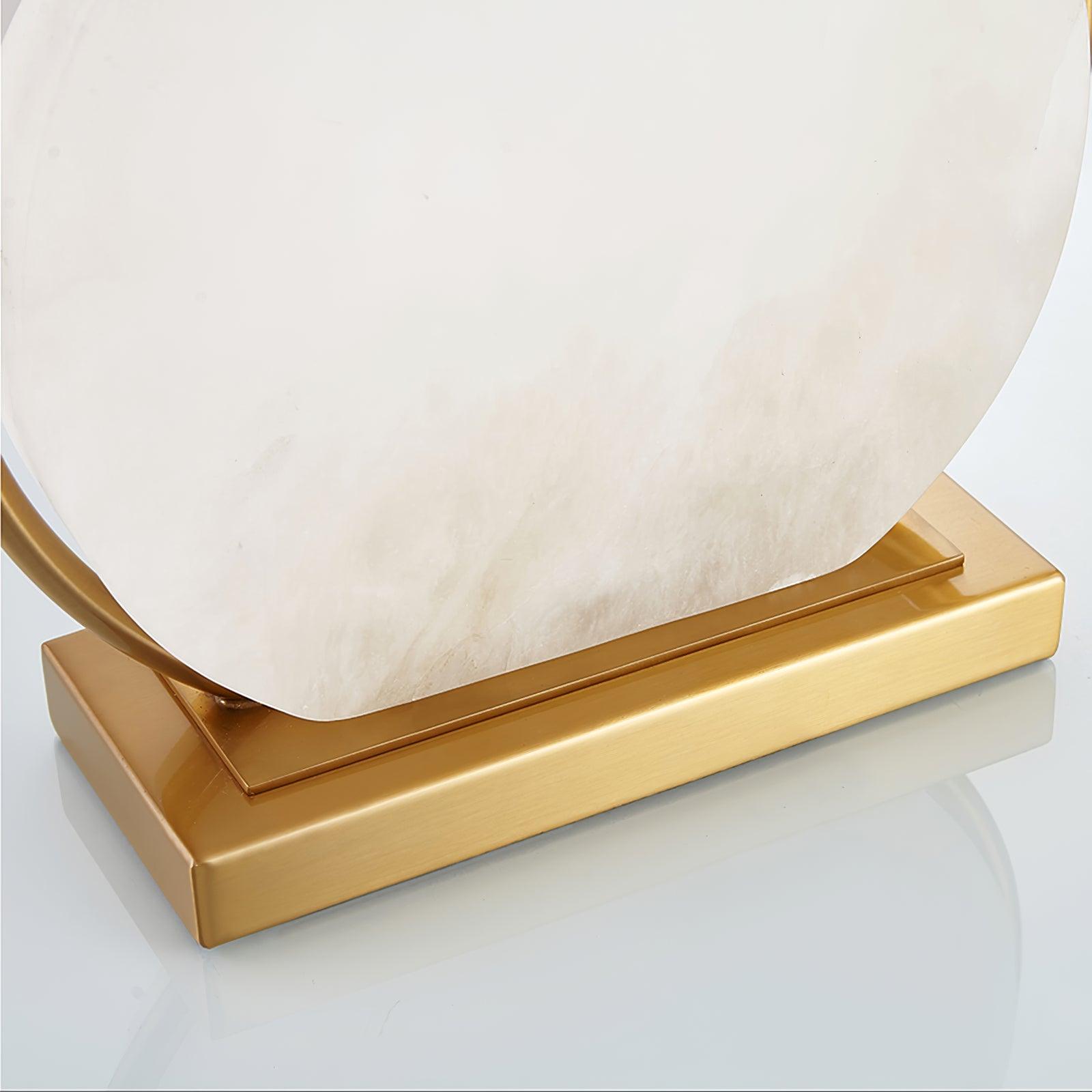 Cirilina Ring Base Alabaster Table Lamp - Letslighting