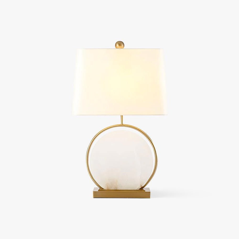 Cirilina Ring Base Alabaster Table Lamp - Letslighting