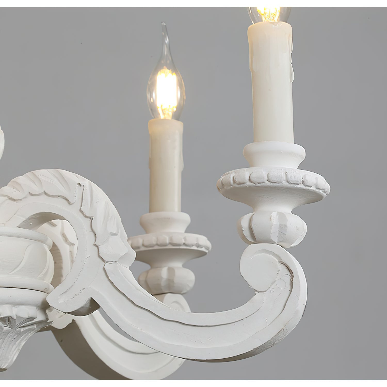 Olrinila Roman Pillar Hand-carved Wood Chandelier - Letslighting