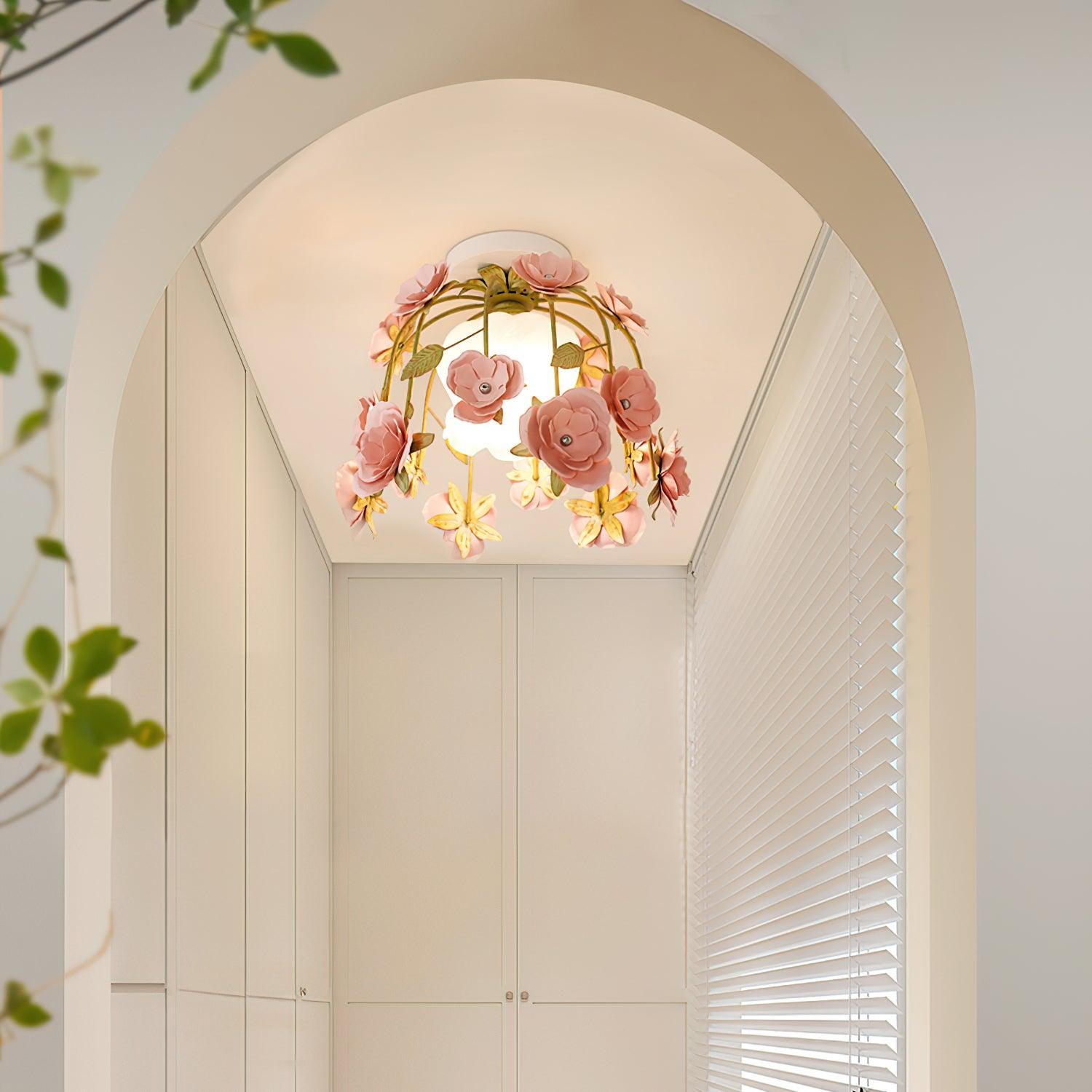 Ceiling Light Canopy Floral Blossom Romantic Ambience - Letslighting