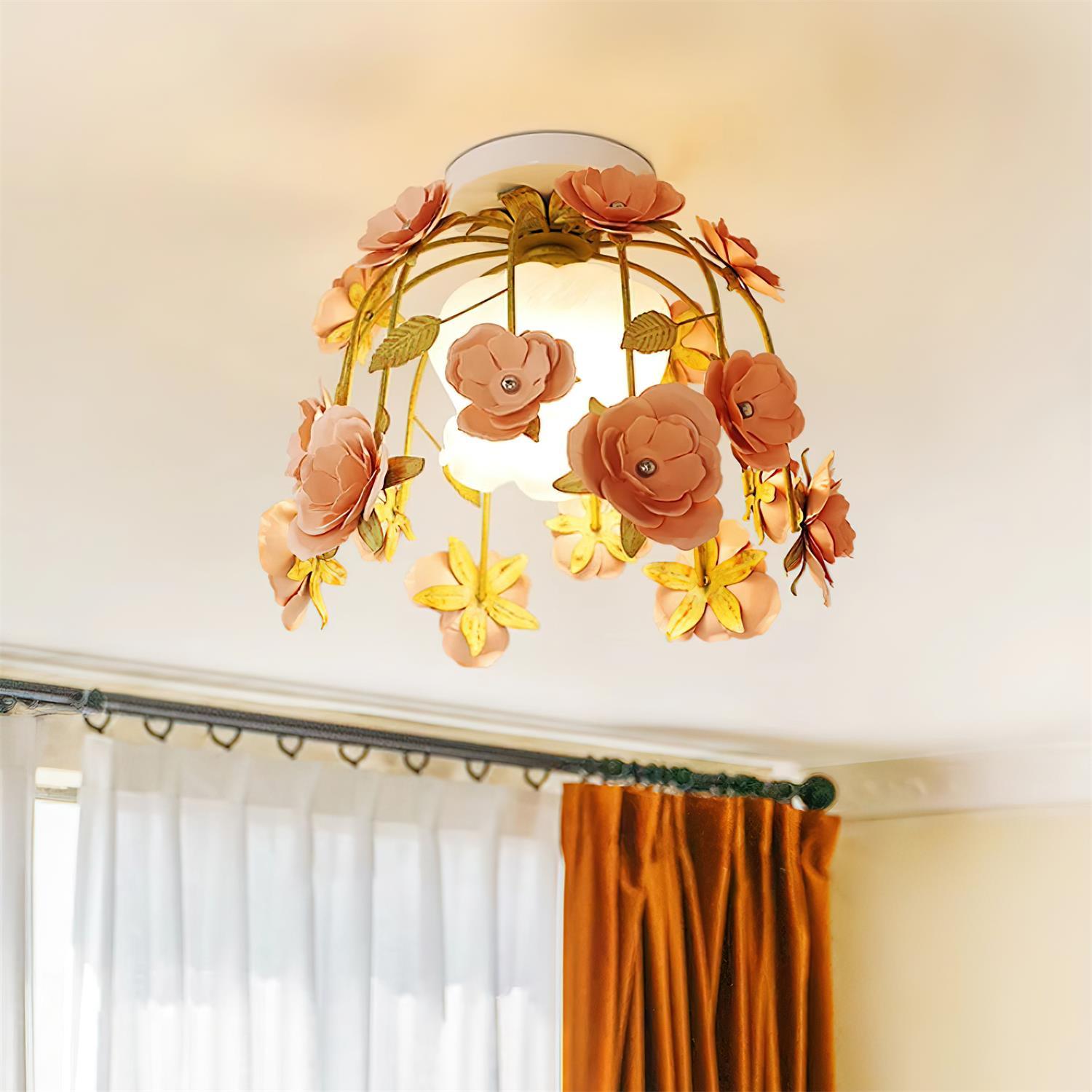 Ceiling Light Canopy Floral Blossom Romantic Ambience - Letslighting
