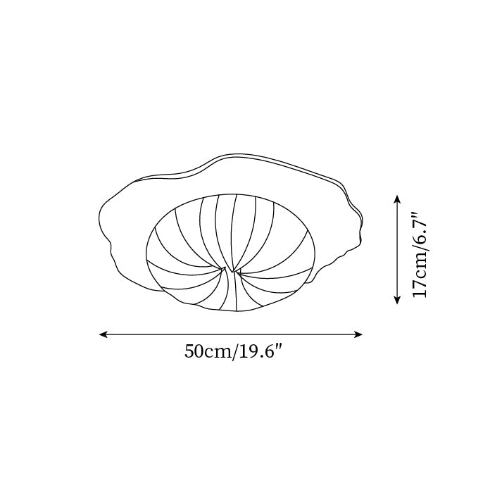 Ceiling Light Scalloped Resin Disc Playful Interiors - Letslighting