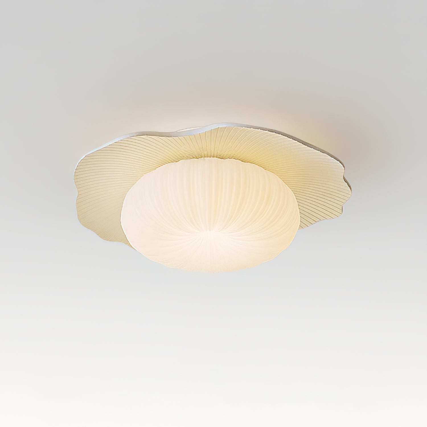 Ceiling Light Scalloped Resin Disc Playful Interiors - Letslighting