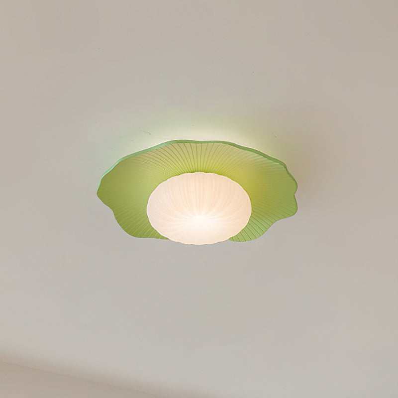 Ceiling Light Scalloped Resin Disc Playful Interiors - Letslighting