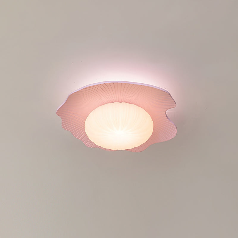 Ceiling Light Scalloped Resin Disc Playful Interiors - Letslighting