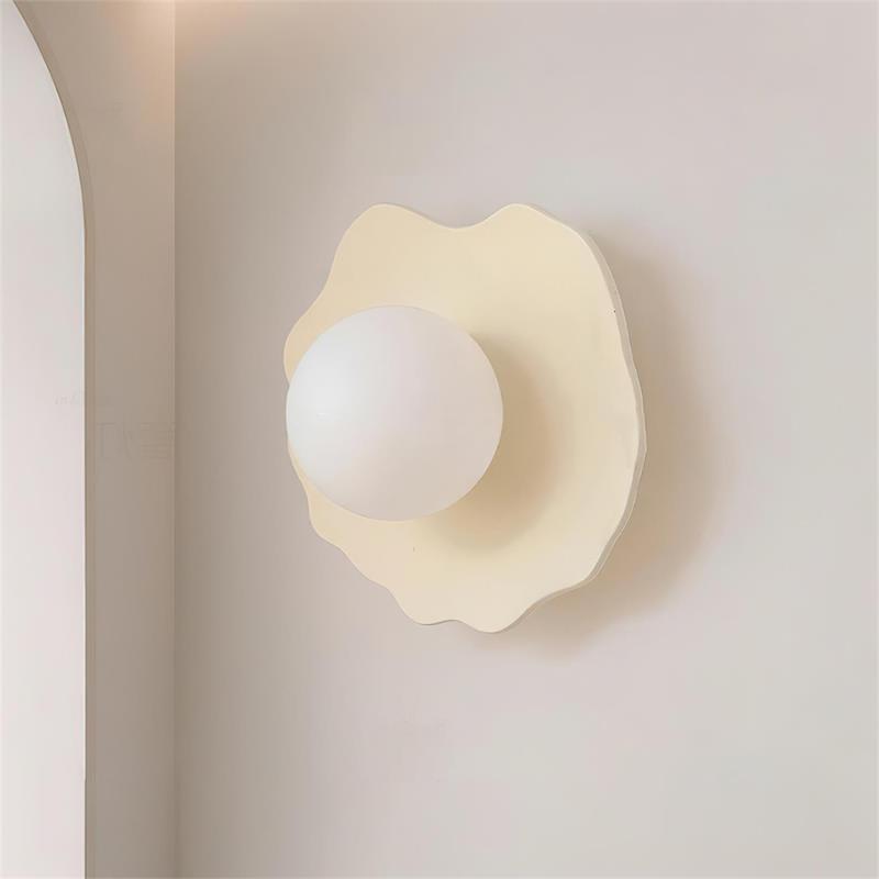 Wall Lamp Scalloped Resin Disc with Canopy - Letslighting