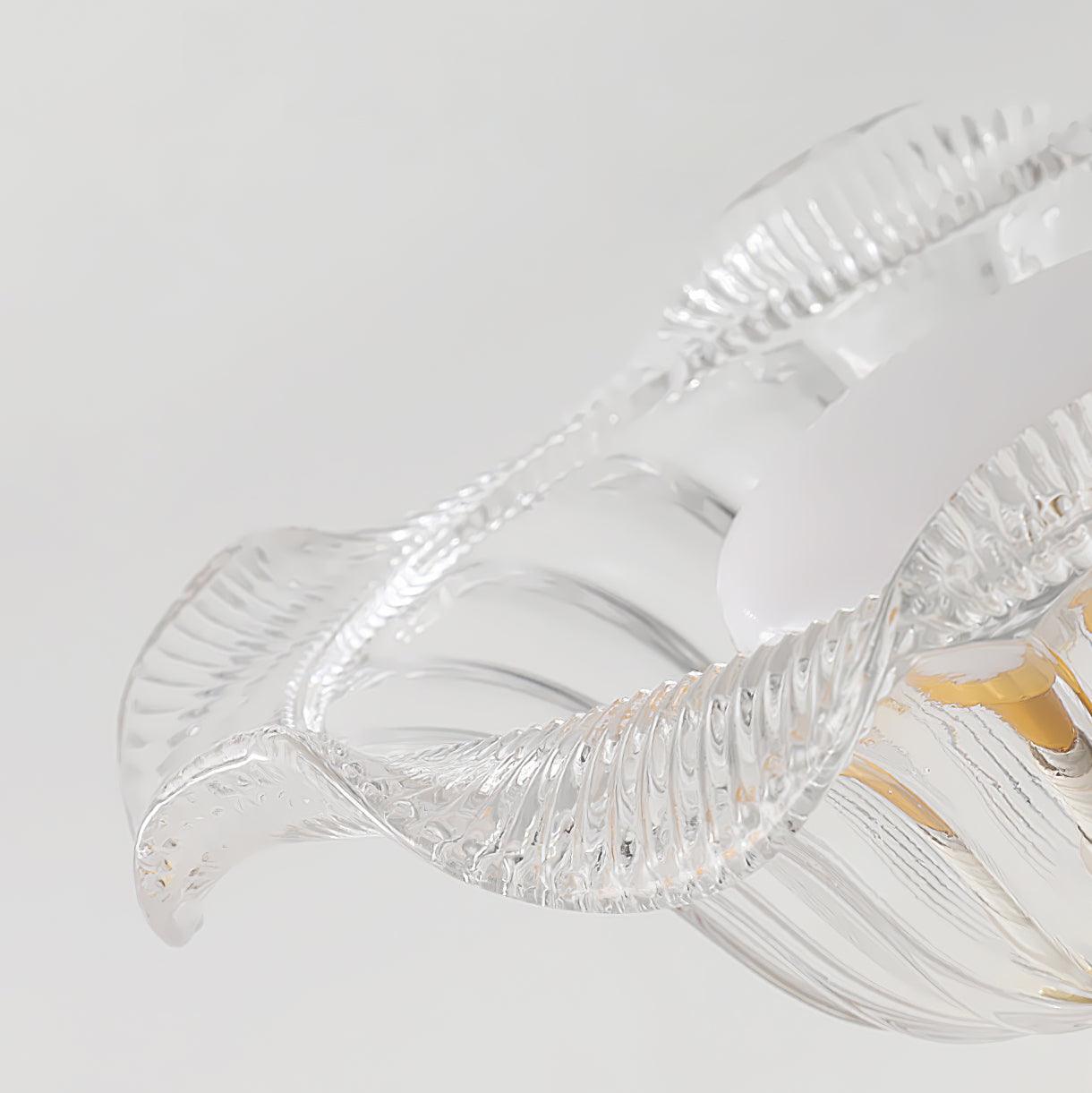 Rosa Glass Ceiling Lamp Brass Trim Elegant - Letslighting