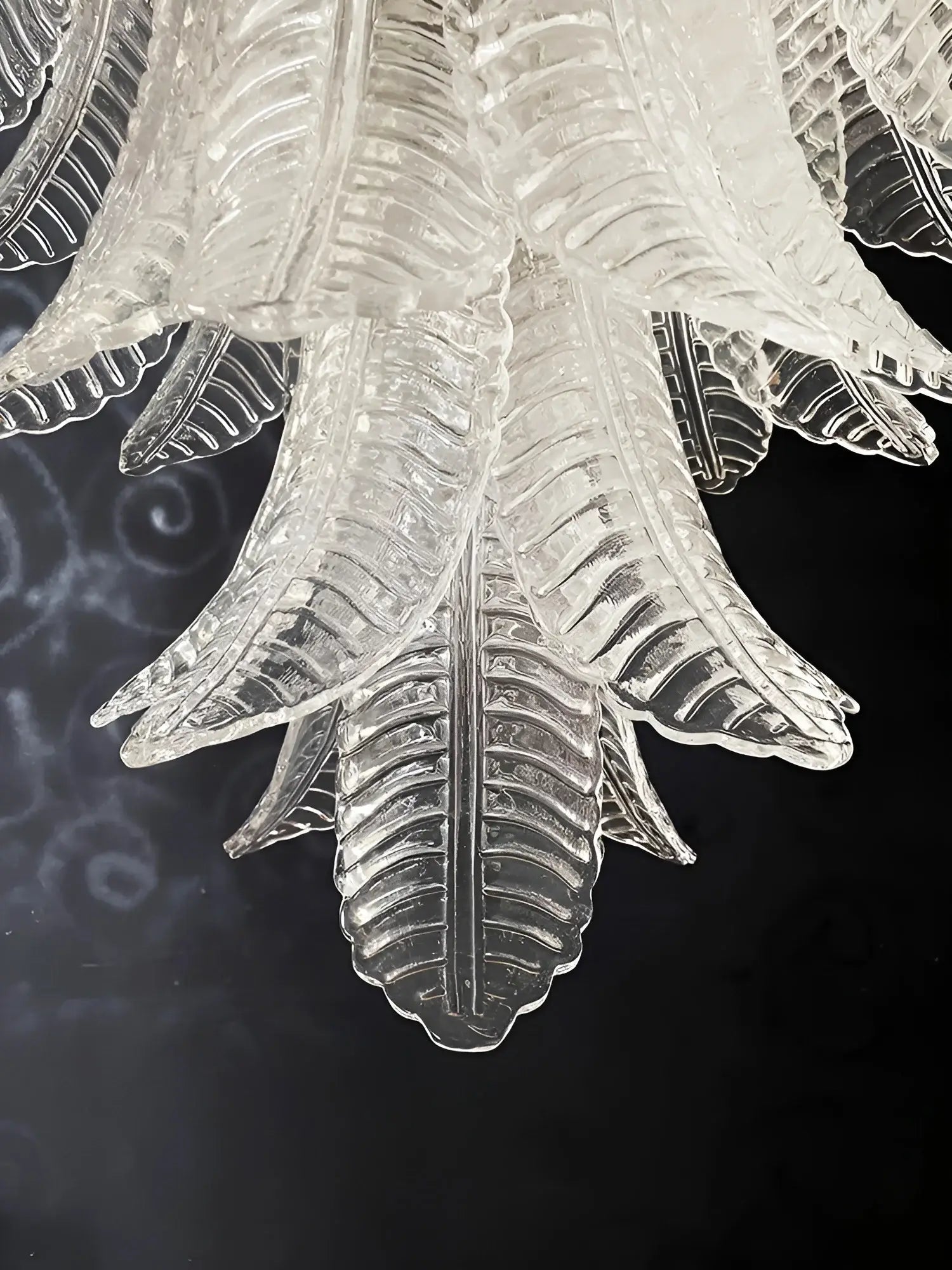 Aurora Chandelier Clear Glass Leaf Cascading Elegant - Letslighting