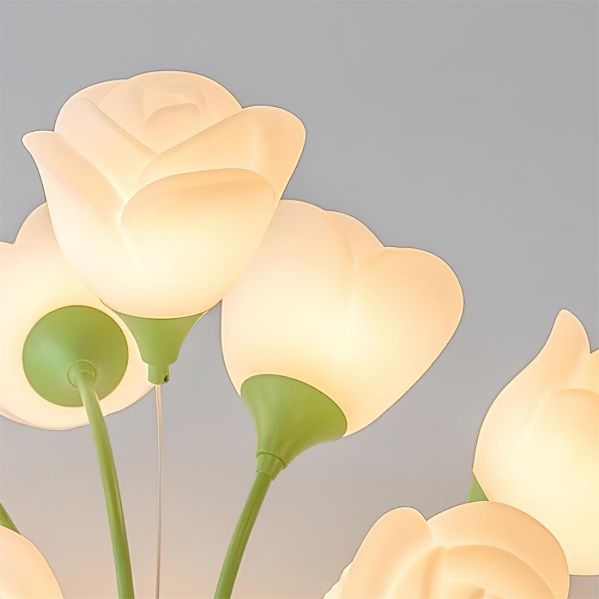Rose Ceiling Lamp Floral Shade Romantic Glow - Letslighting