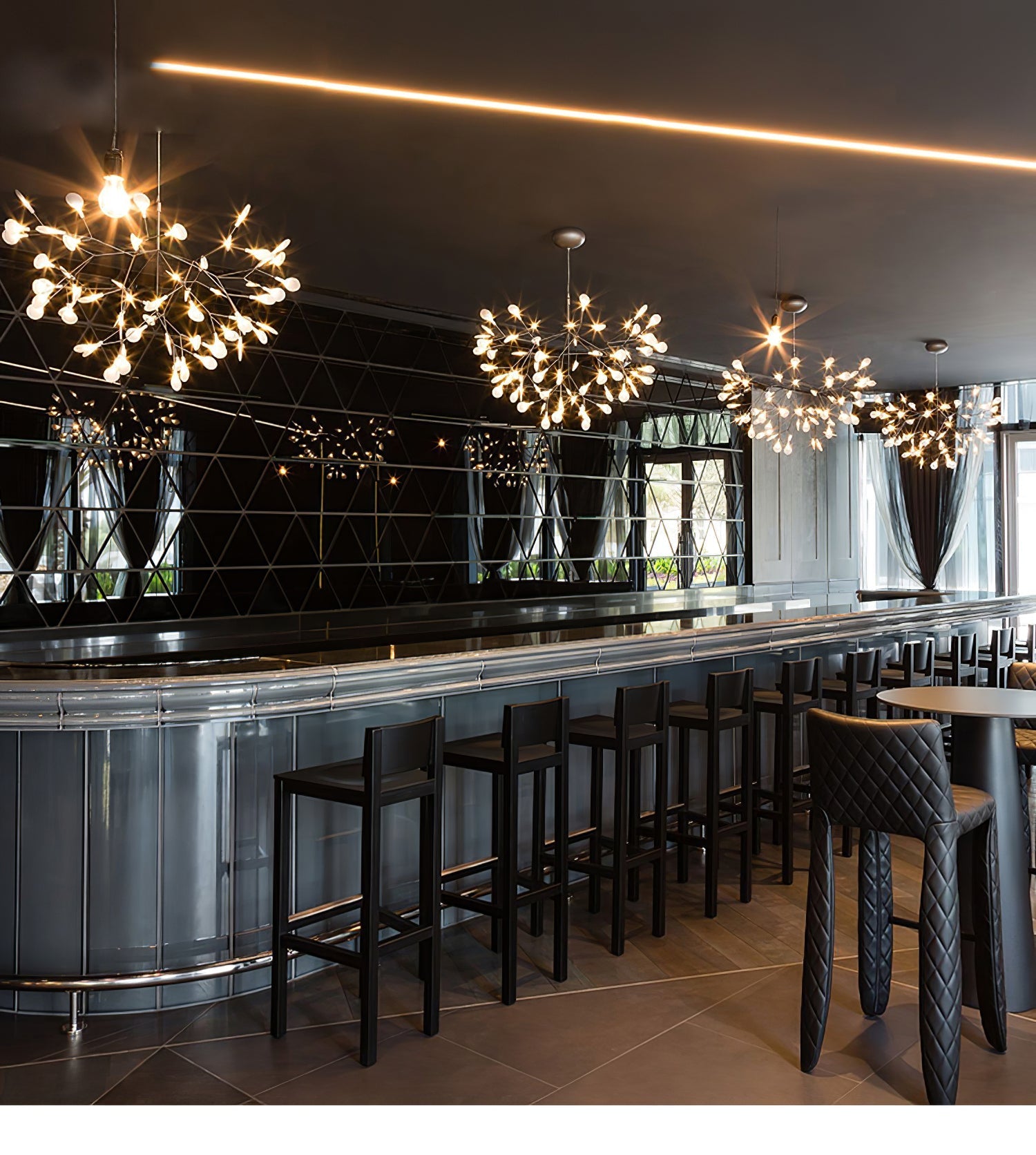 Lustra Chandelier Rose Gold Firefly LED Branch - Letslighting