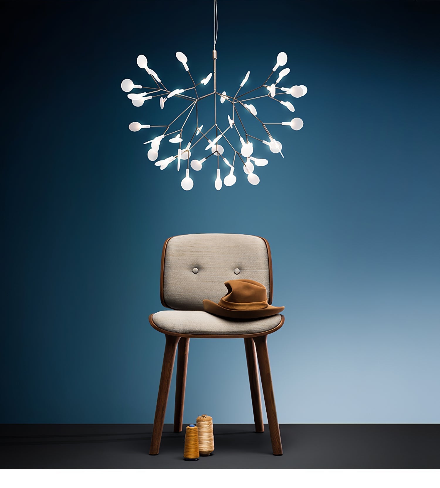 Lustra Chandelier Rose Gold Firefly LED Branch - Letslighting