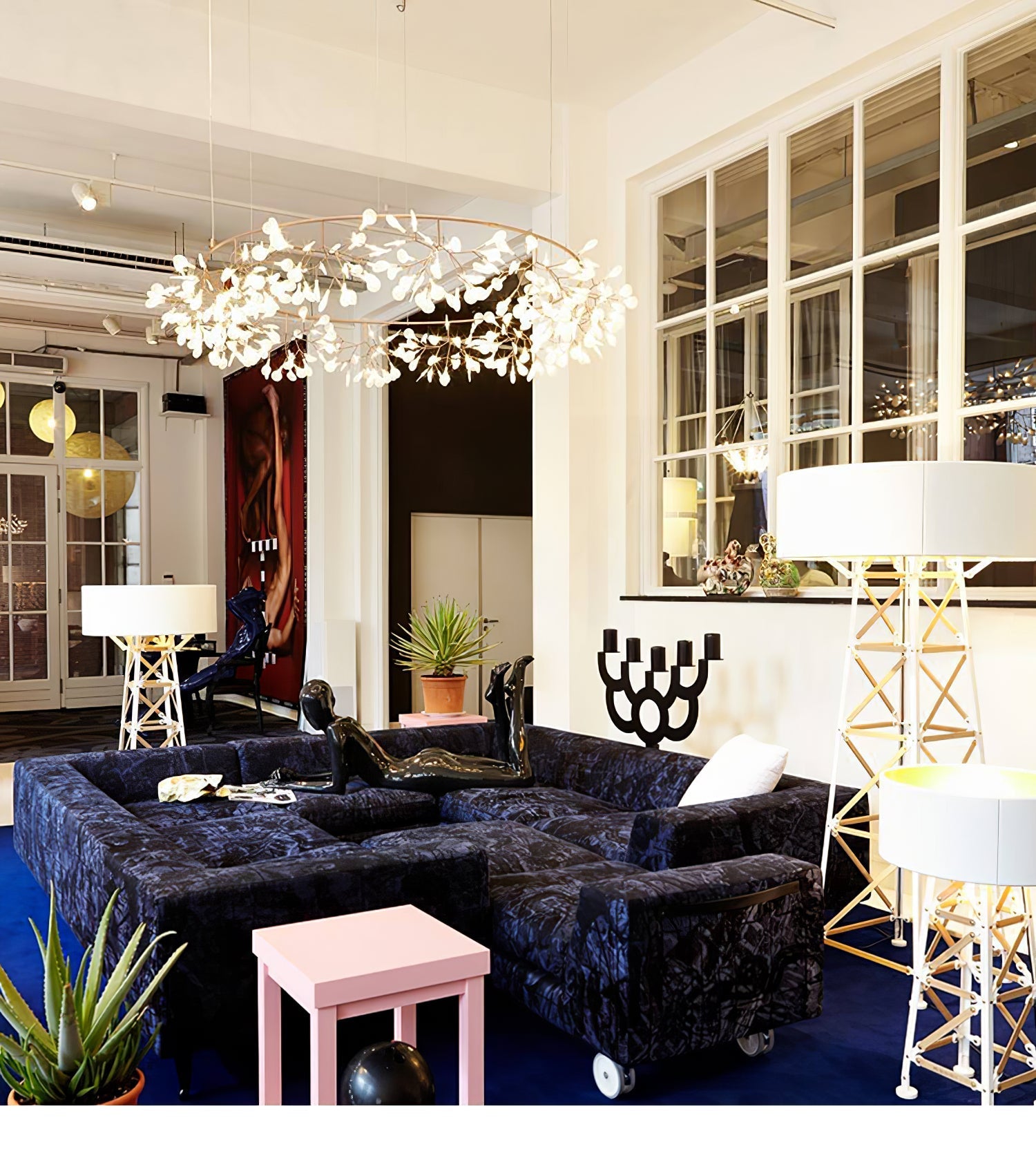 Lustra Chandelier Rose Gold Firefly LED Branch - Letslighting