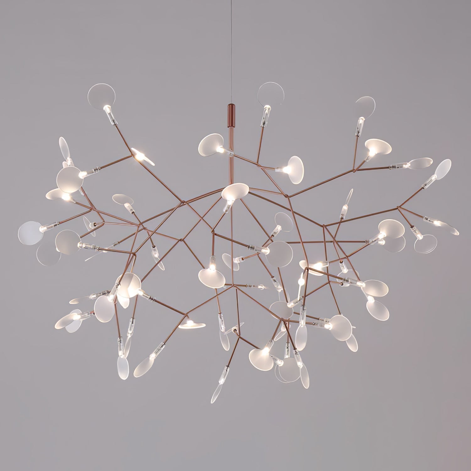 Lustra Chandelier Rose Gold Firefly LED Branch - Letslighting