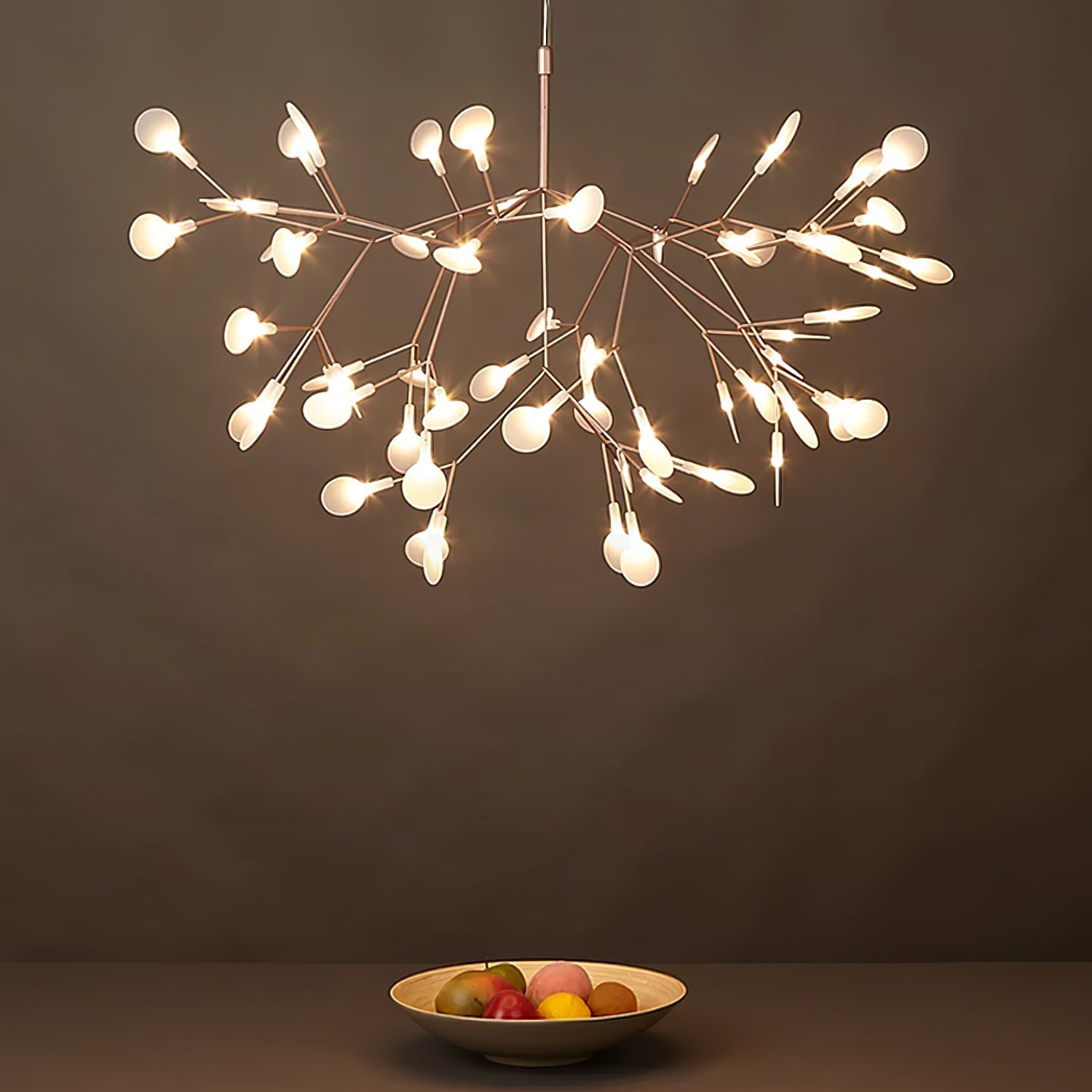 Lustra Chandelier Rose Gold Firefly LED Branch - Letslighting