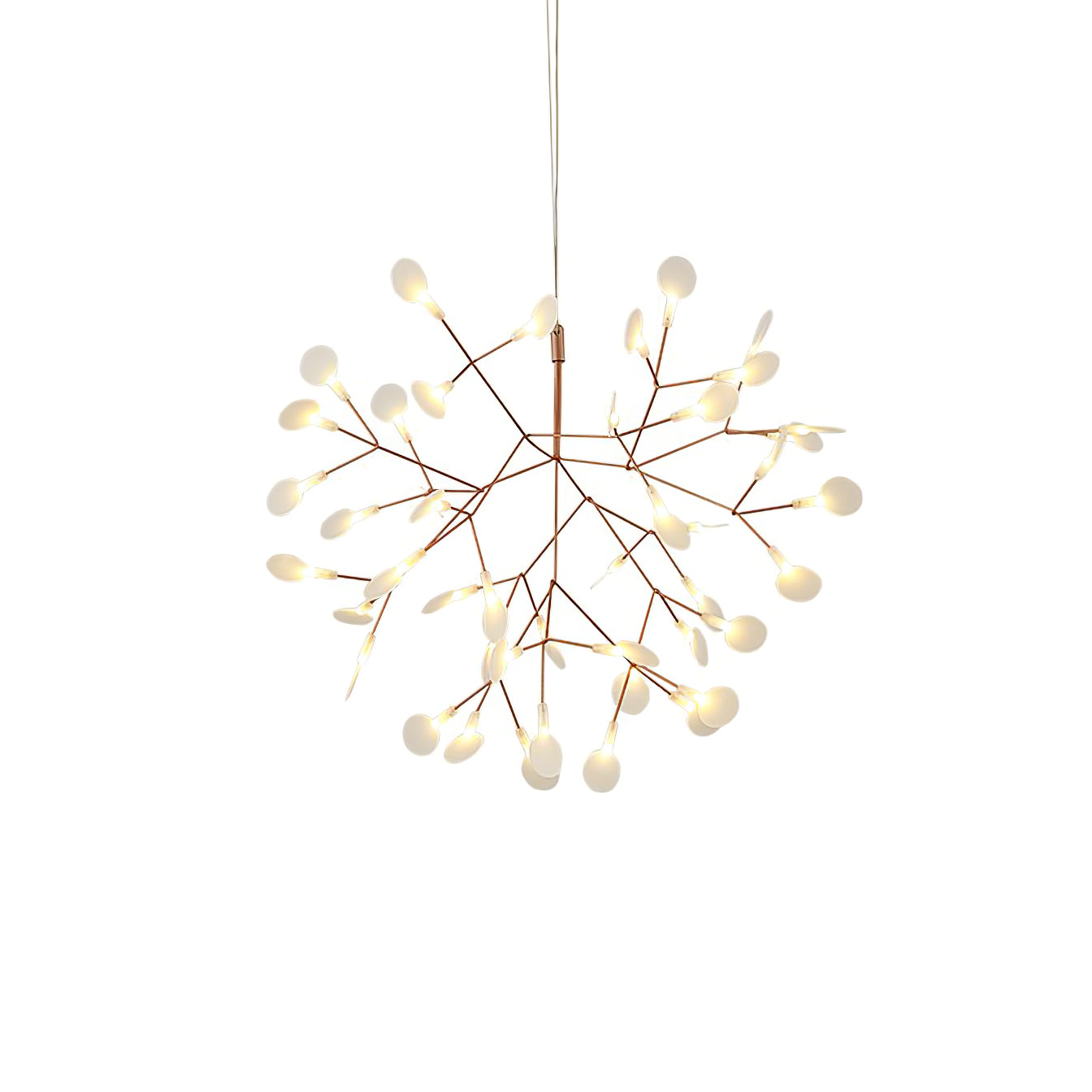 Lustra Chandelier Rose Gold Firefly LED Branch - Letslighting