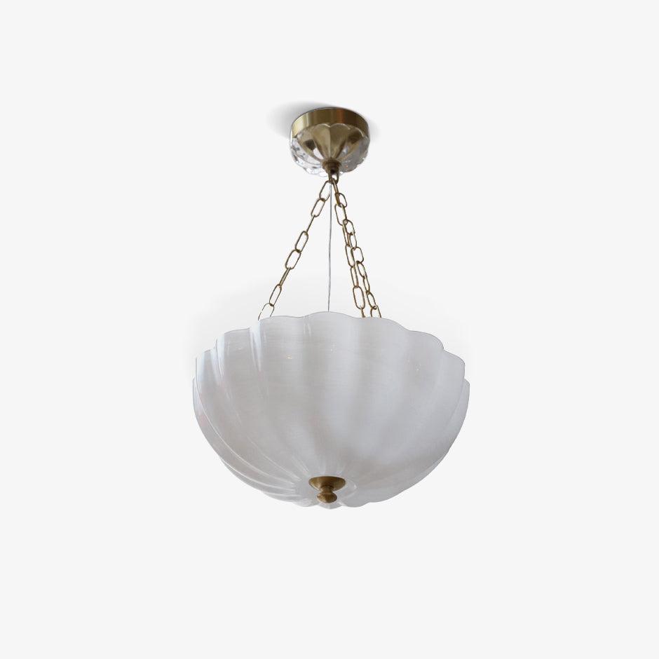 Lustra Chandelier Glass Bowl Brass Chain - Letslighting