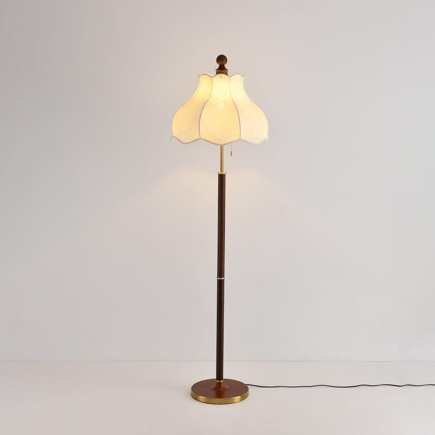 Conrad Vintage Wood Floor Lamp - Letslighting