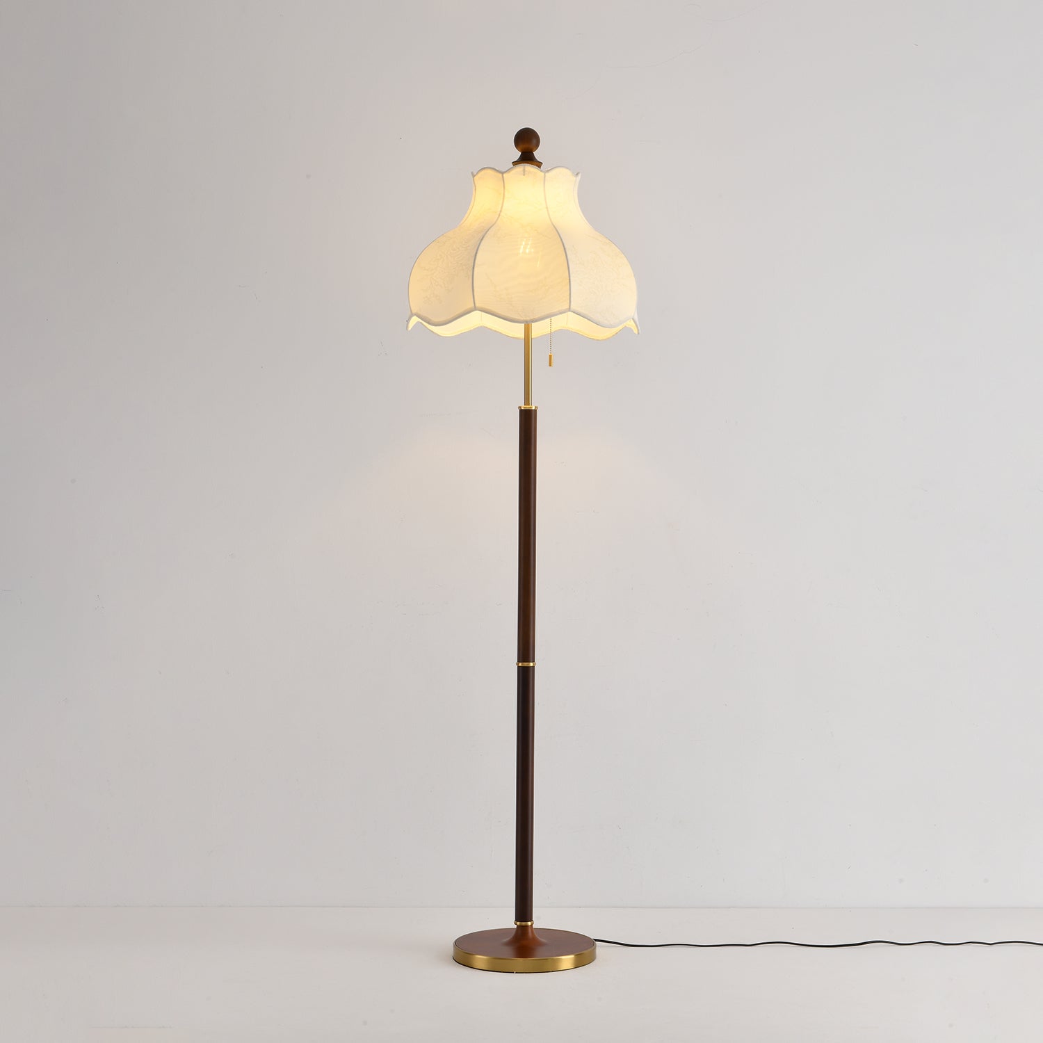Conrad Vintage Wood Floor Lamp - Letslighting