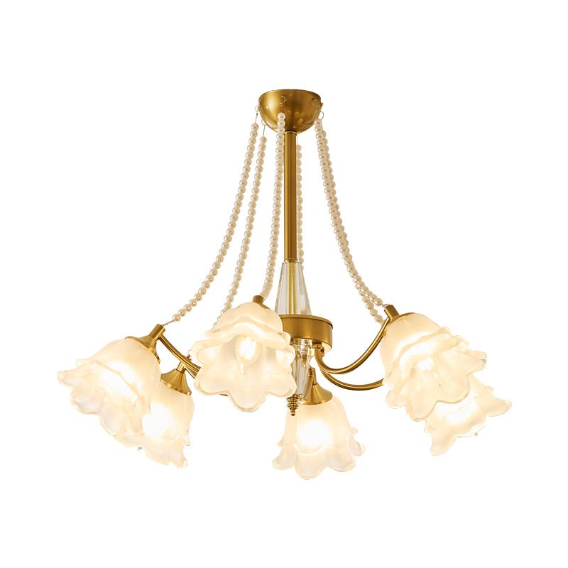 Allirila Traditional Elegance Vintage Bloom Pearls Glass Chandelier - Letslighting