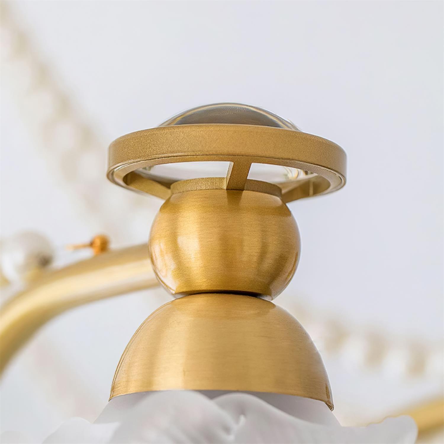 Landi Chandelier Rose Glass Petal Draped - Letslighting