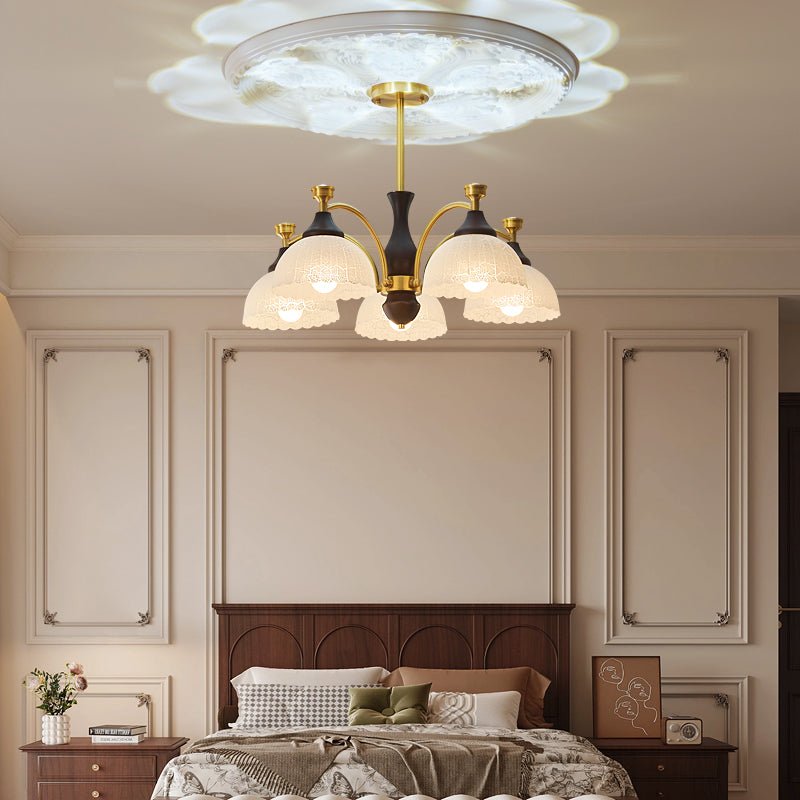 Avvynila Traditional Elegance Vintage Brass Wood Chandelier - Letslighting