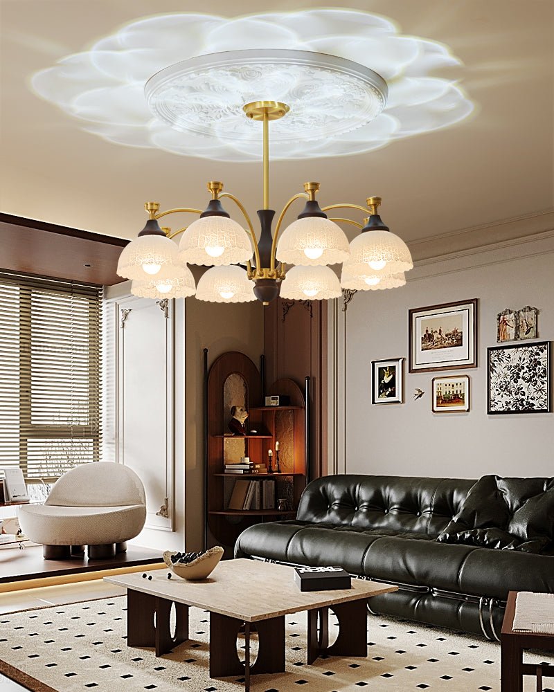 Avvynila Traditional Elegance Vintage Brass Wood Chandelier - Letslighting