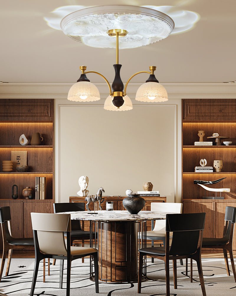 Avvynila Traditional Elegance Vintage Brass Wood Chandelier - Letslighting