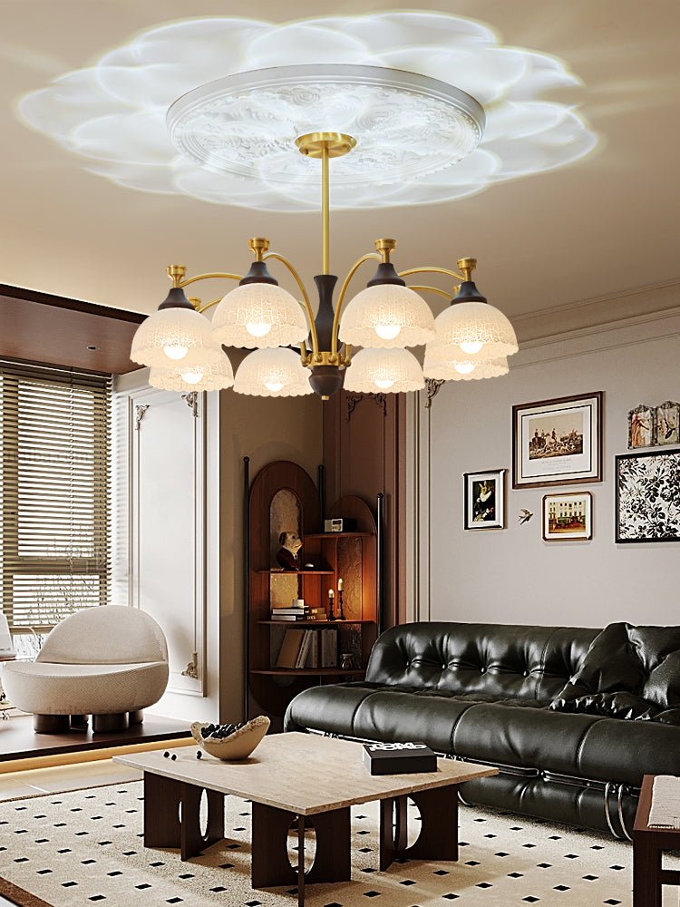 Avvynila Traditional Elegance Vintage Brass Wood Chandelier - Letslighting